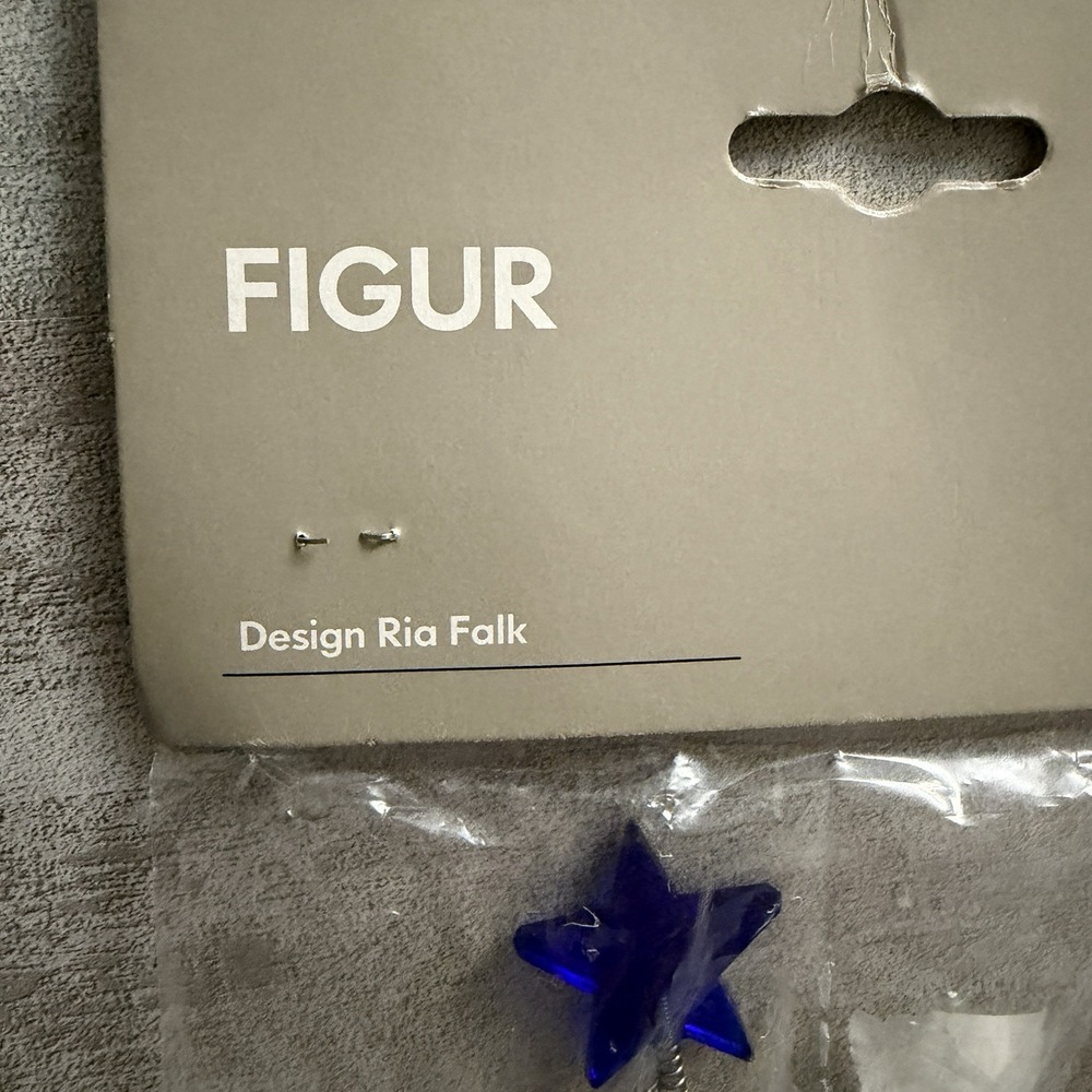 Ikea Vintage Bottle Stopper Blue Star Christmas "Figur" 600.629.62 Rita Falk - Picture 3 of 6